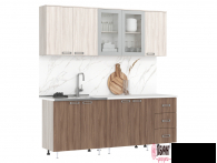 Кухня "Катя" 2,0м ЛДСП (МФ) - "Лабиринт" - интернет-магазин мебели для дома в Екатеринбурге, Первоуральске и Ревде