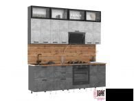 Кухня "Рио нью" 2,4м (1080). Компоновка №4 (МФ) - "Лабиринт" - интернет-магазин мебели для дома в Екатеринбурге, Первоуральске и Ревде