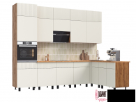 Кухня "Оливия Нью" 3,0*1,8 Компоновка №2 МДФ  (МФ) - "Лабиринт" - интернет-магазин мебели для дома в Екатеринбурге, Первоуральске и Ревде