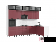 Кухня "Техно" 3,0*1,8/1080. Компоновка №8 (МФ) - "Лабиринт" - интернет-магазин мебели для дома в Екатеринбурге, Первоуральске и Ревде