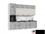 Кухня "Рио нью"3,0м (1080). Компоновка №3 (МФ) - "Лабиринт" - интернет-магазин мебели для дома в Екатеринбурге, Первоуральске и Ревде