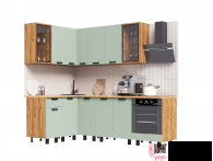 Кухня "Техно" 1,4*2,4. Компоновка №9 (МФ) - "Лабиринт" - интернет-магазин мебели для дома в Екатеринбурге, Первоуральске и Ревде